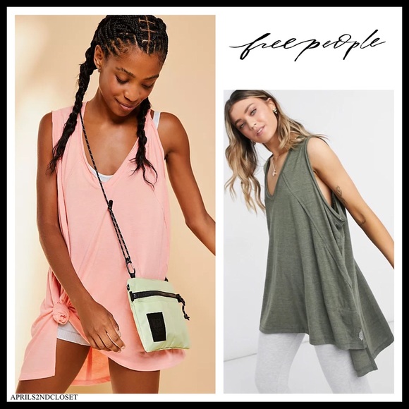 FREE PEOPLE BOHO MNI SUN DRESS SLEEVELESS SUMMER KNIT TUNIC A2C - Picture 10 of 16